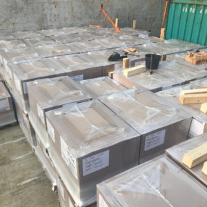 Shipment of refractory materials